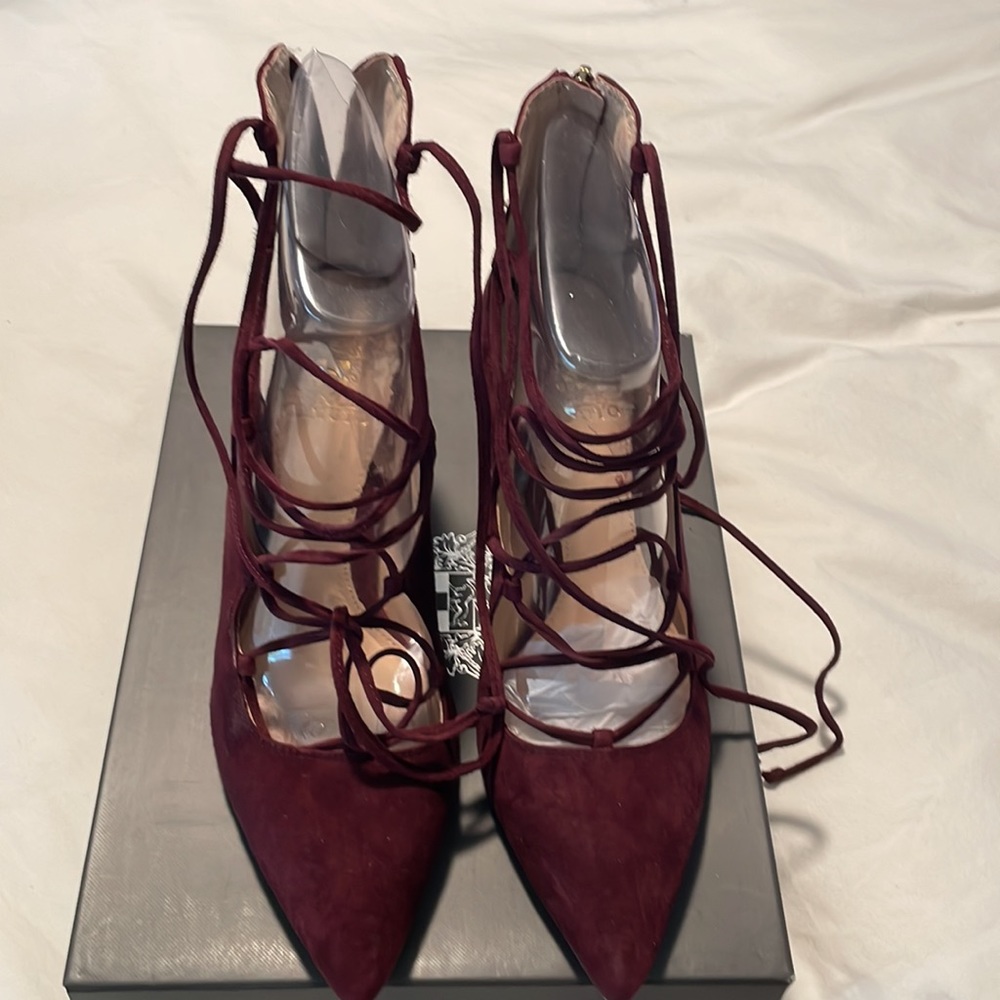 Lace Up Cabernet Heels - Size 10 Vince Camuto